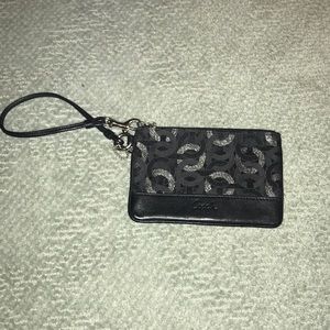 Coach black wristlet